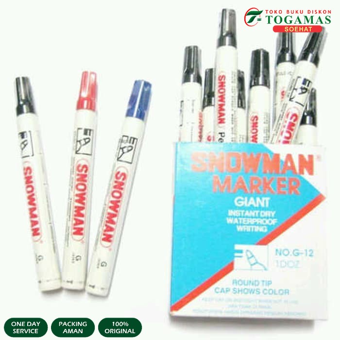 

Snowman Spidol Papan Tulis Permanent Marker G12 Murah