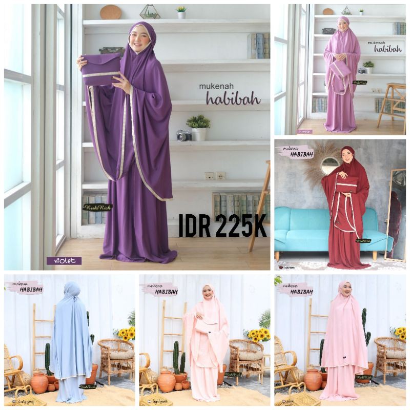 Mukena jumbo habibah,katun