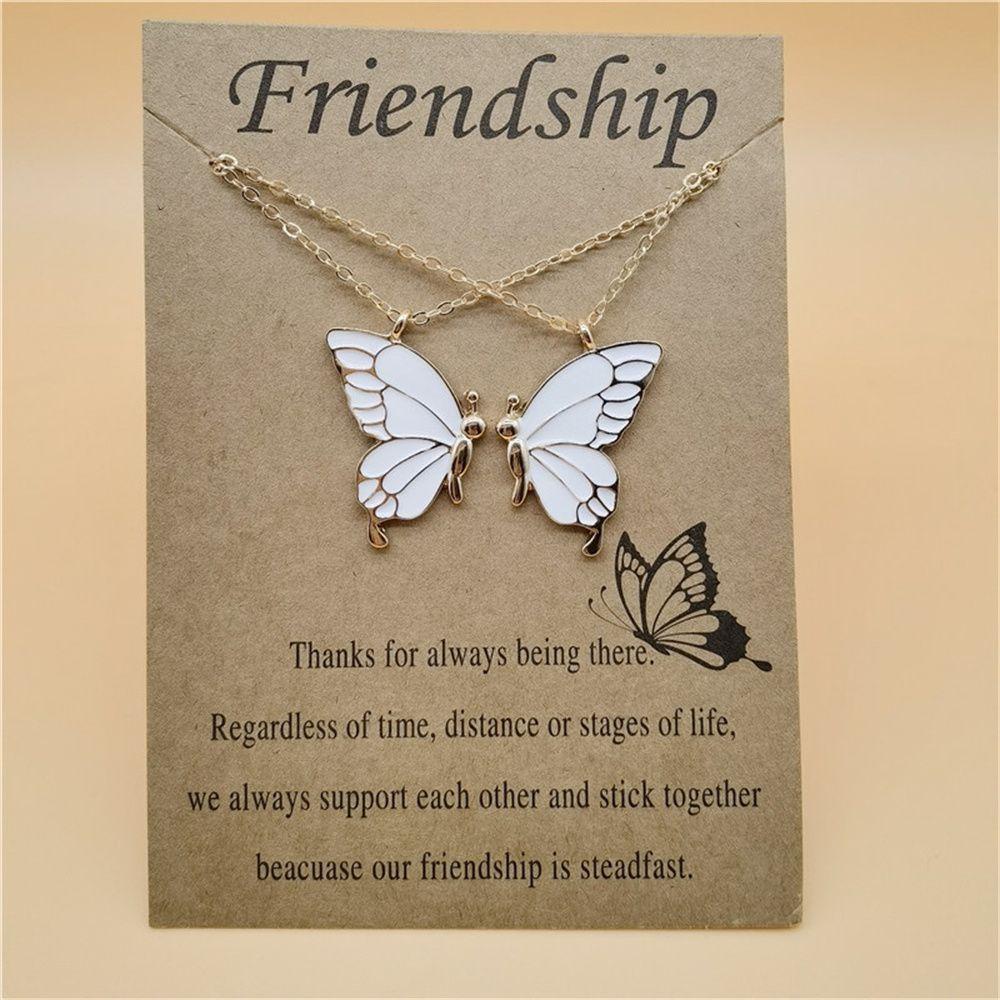 Solighter 2pcs Kalung Persahabatan Hadiah Teman Baru Untuk Gadis Wanita Best Friend Jewelry