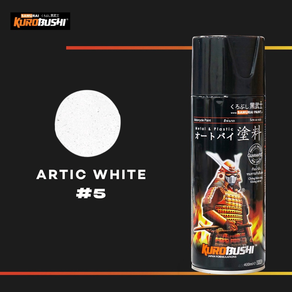 Samuraipaint, Arctic White 5 Cat Aerosol Kualitas Kompresor