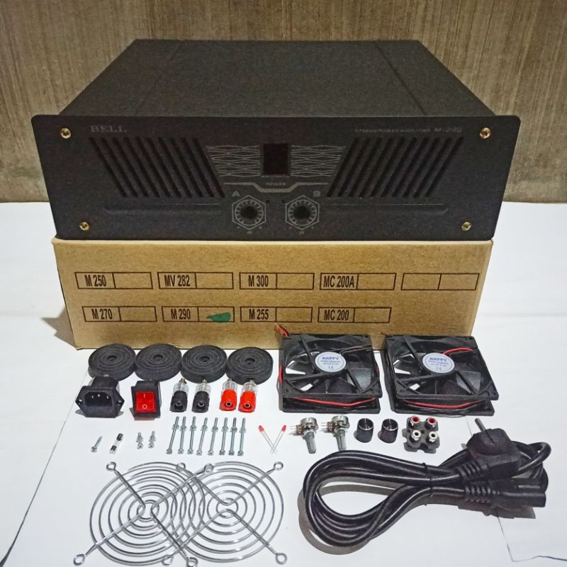 Box Power Amplifier BELL M290 Full Accesories Siap Rakit