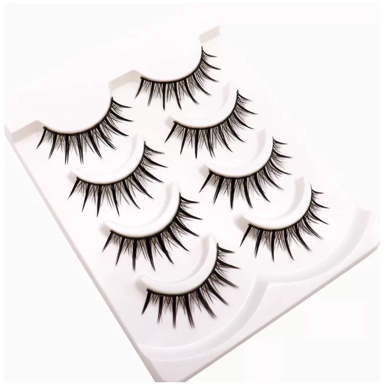 KIYOW NEW 4pairs Japanese Fairy False Eyelashes Cosplay Handmade False Eyelashes Little Devil Big Eyes Naturally Thick Eyelashes A339