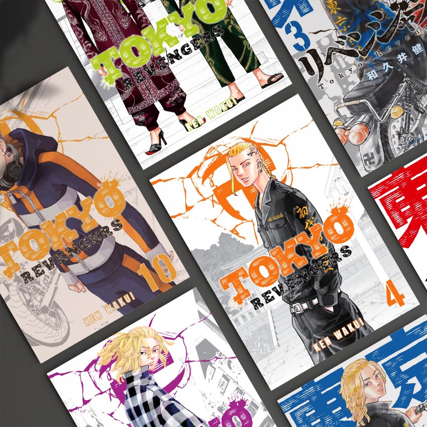 ( ISI 9 PCS ) Poster Dekorasi Kamar Cover Manga Anime Tokyo Revengers Mikey Takemichi Draken