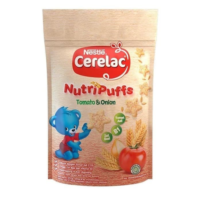 BUBUR CERELAC NUTRI PUFF TOMATO 25GR - SPINACH