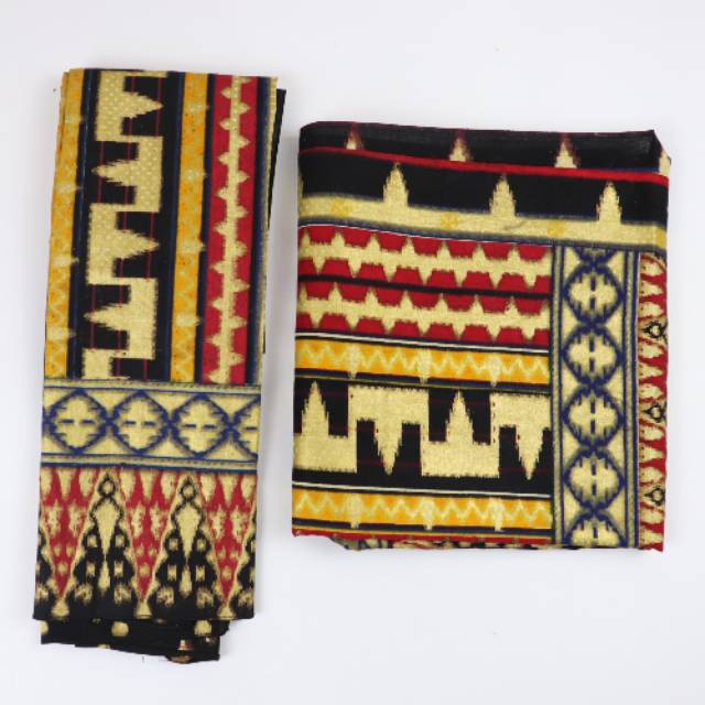 Paketan Selendang Dan Kain Etnik Batik Motif Tapis Lampung Shopee Indonesia