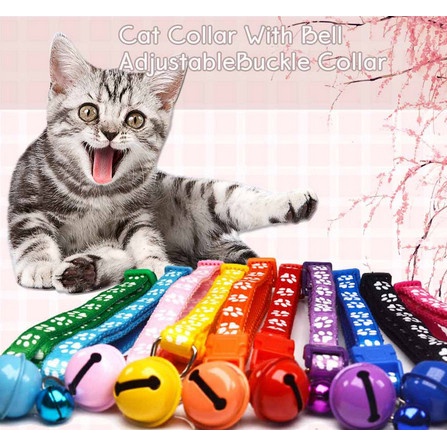 Pet Collar - Kalung Leher Anjing/Kucing Adjustable Motif Paw