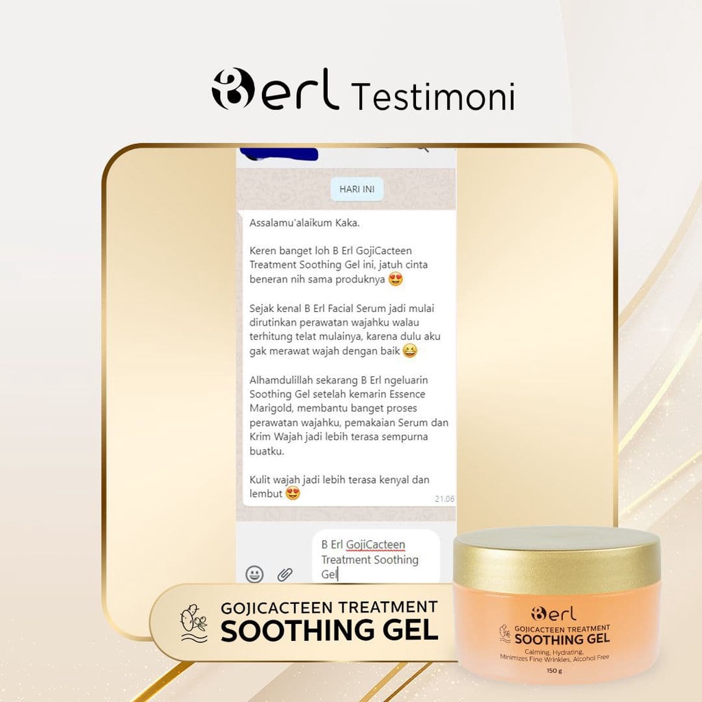 Soothing Gel Aloevera Gojiberry Masker Wajah Melembabkan Kulit Menenangkan Kulit Iritasi by B ERL