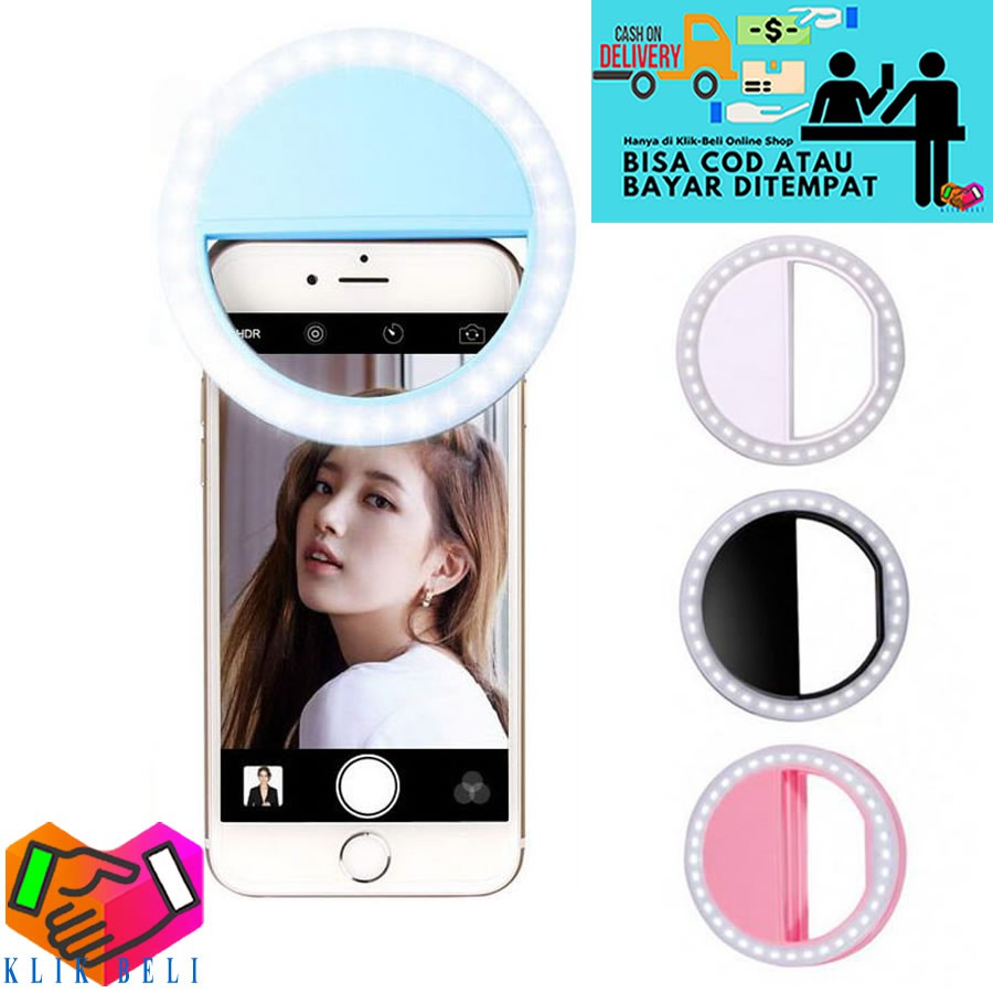 Lampu Selfie Ringlight 36 LED Flash Live Show Portable Clip Ring Light