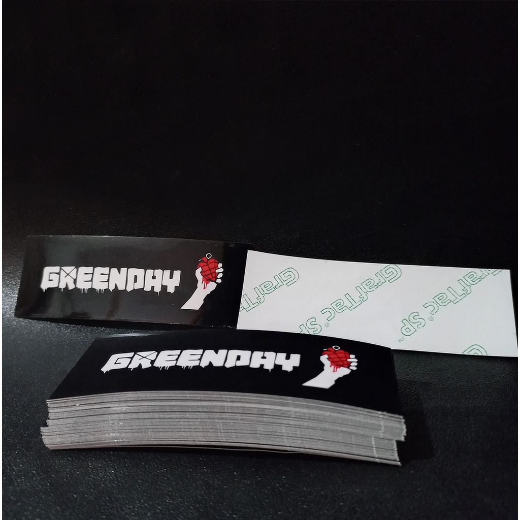 STIKER GRAFTAC - Logo Greenday - STIKER AESTHETIC LAPTOP, AKSESORIS HP, ANTI AIR, MOTIF,HELM.