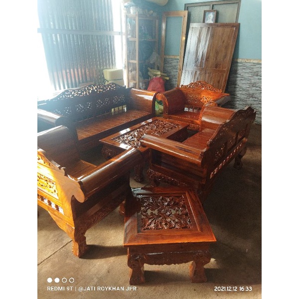 Kursi tamu madura Kuku Macan Jati pilihan ukir jepara