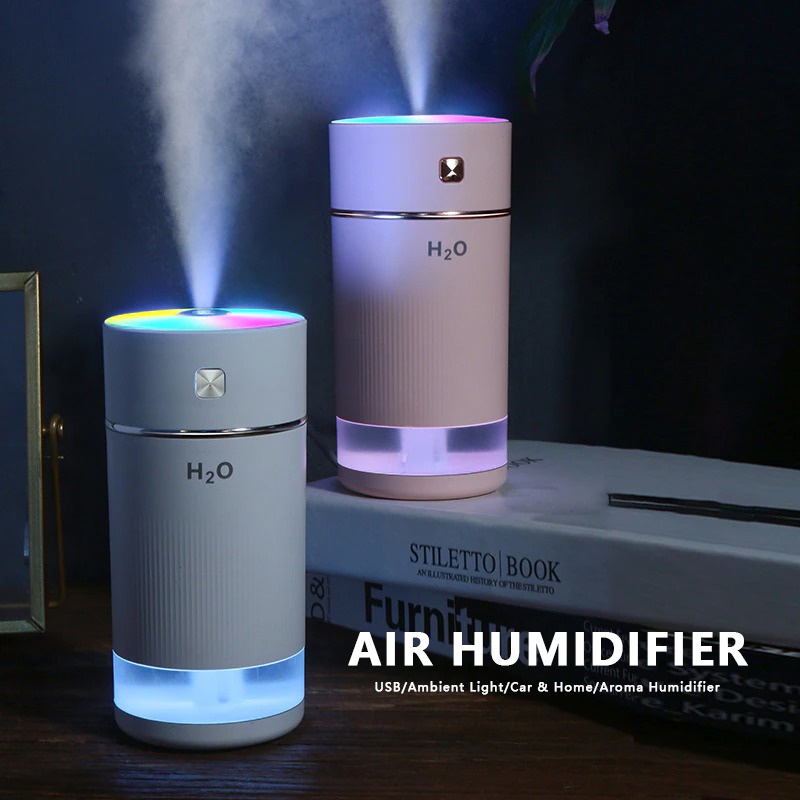 AIR HUMIDIFIER ULTRASONIC AROMATHERAPHY OIL DIFFUSER PORTABLE FZ010 240ML DENGAN BATTERY RECHARGEABLE 500MAH