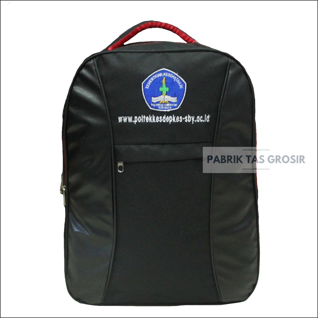 Jual Tas Grosir Vendor Backpack Instansi Ransel Workshop Universitas Poltekes Surabaya Murah Keren