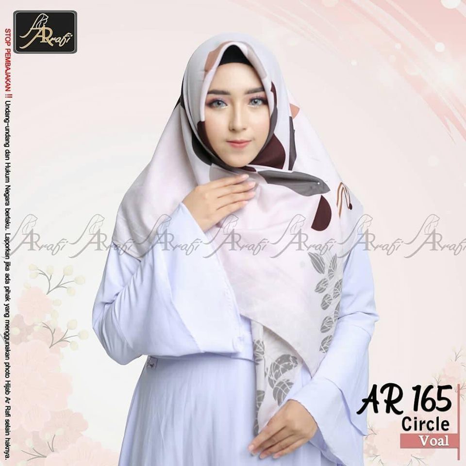 AR 165 Segi4 Motif Circle (Original Hijab Ar Rafi)
