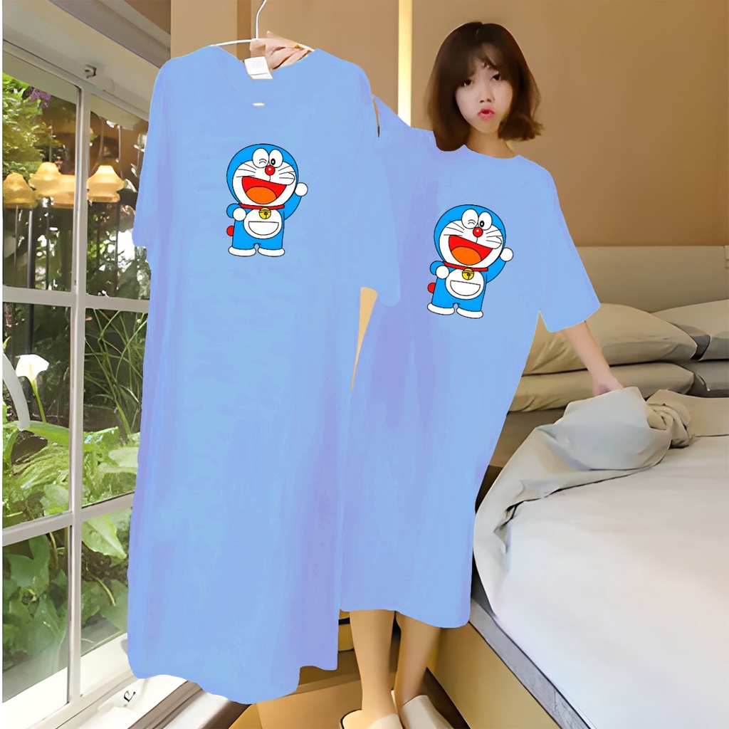 DRESS DORAEMON | DRESS JUMBO DORAEMON | DRESS WANITA