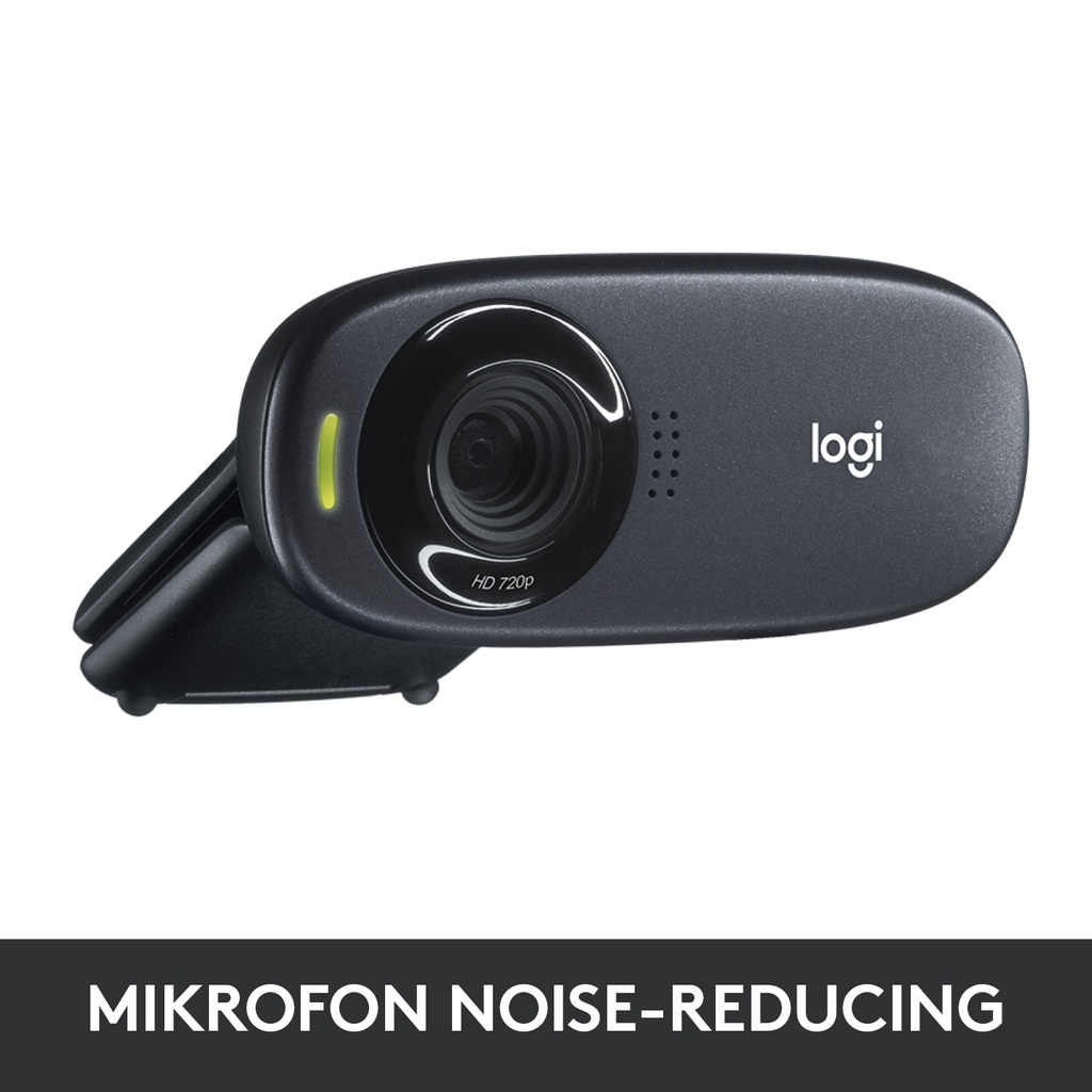 Logitech C310 Webcam HD 720p dengan Mikrofon Noise-Reducing untuk Windows, Mac OS &amp; Chrome OS