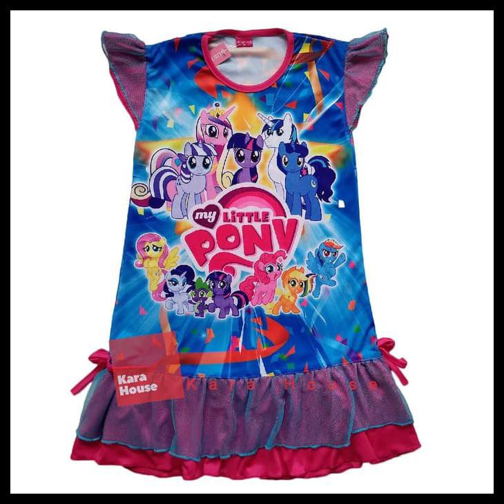 X990 Baju Kaos Atasan T-Shirt Daster Dress Anak Little Pony Dlpbb122517 - Size 10, Dikirim Random