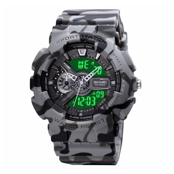 Jam Tangan SKMEI 1688 Fashion Digital Watch Men Shockproof Waterproof Dual Wristwatches LED Chrono