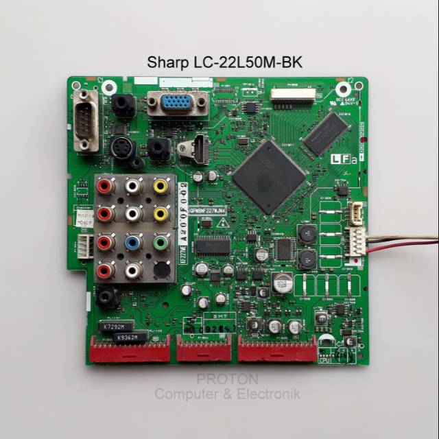 Mainboard LCD TV Sharp Alexander LC-22L50M-BK LC-22L10M-BK 22L50M 22L10M . Mesin Matherboard KF227WE