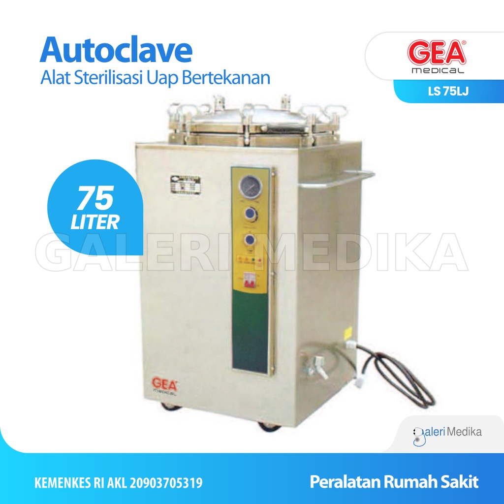 Autoclave Gea 75 Liter LS-75LJ / LS75LJ / LS 75LJ -Alat Sterilisasi