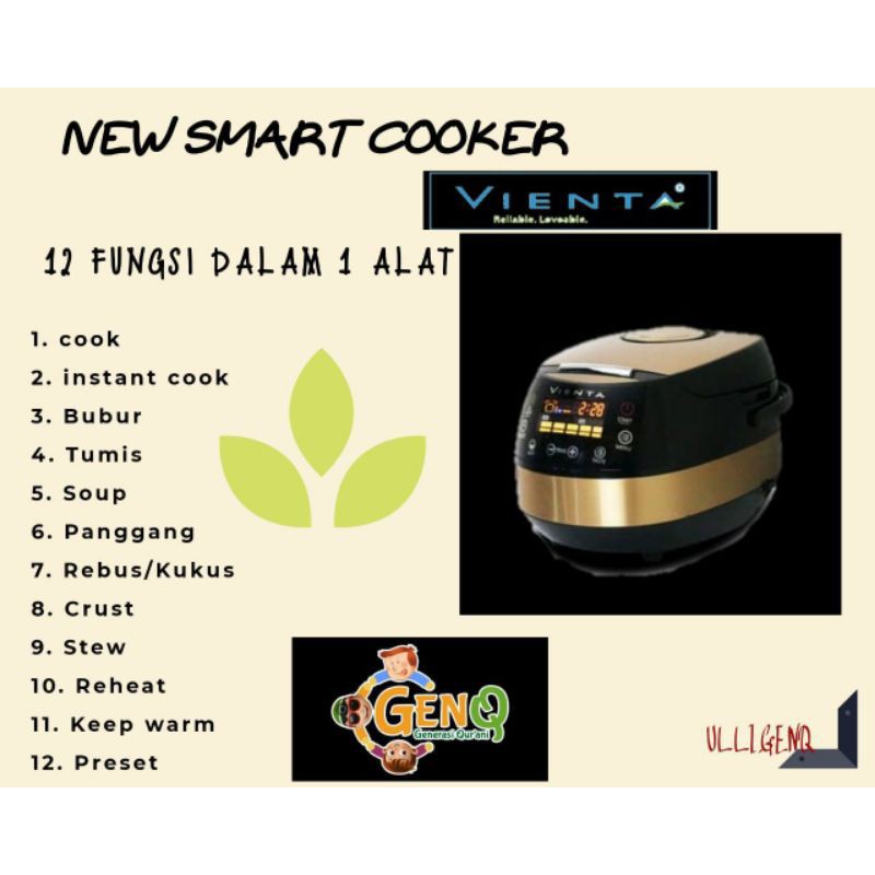 VIENTA - NEW SMART COOKER 12 IN 1