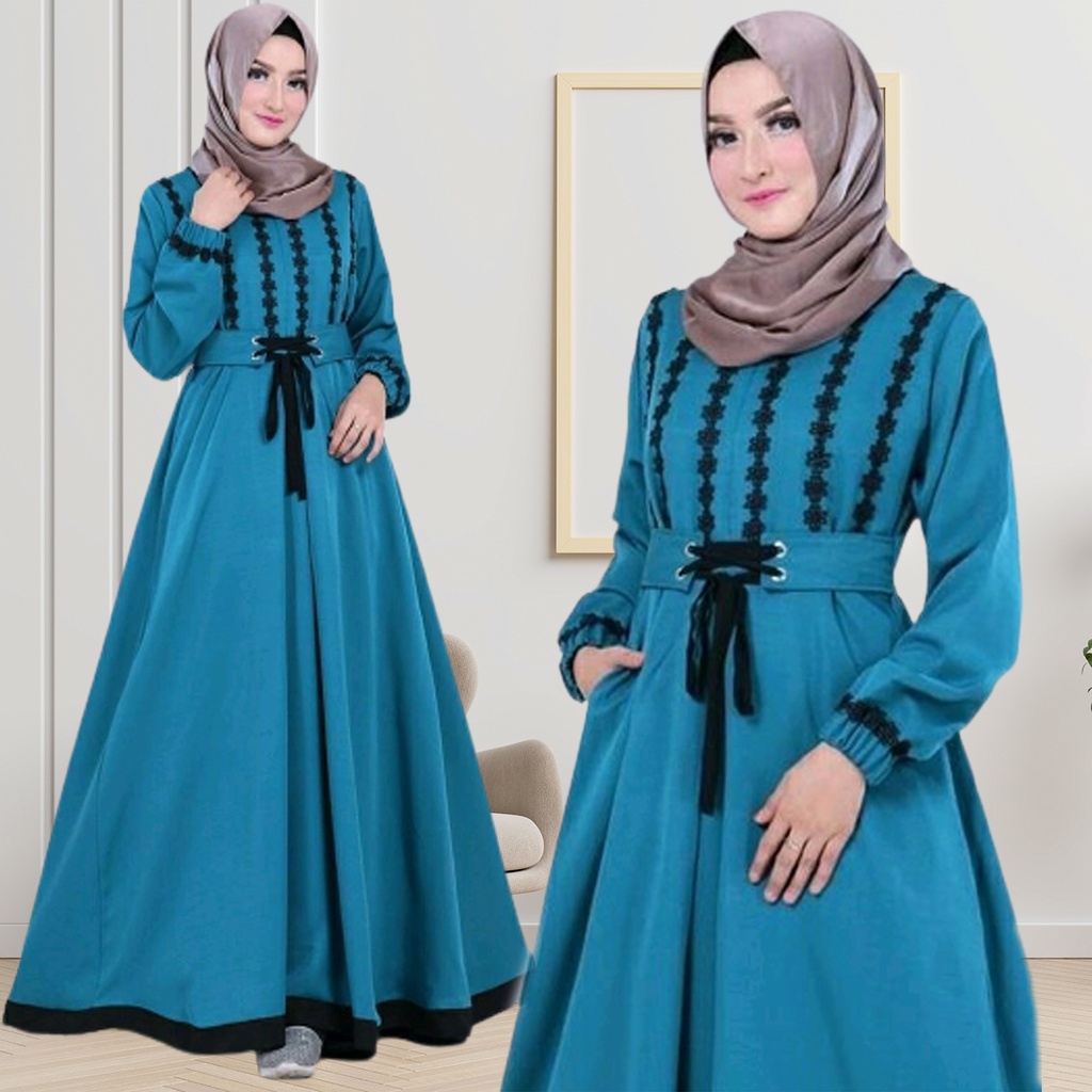 LOUISA DRESS BALOTELLI gamis syari Busana muslim wanita