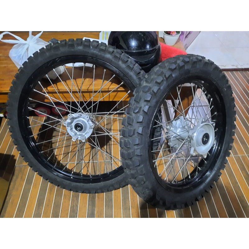 READY STOK SIAP COD VELG PELEK PELAK RODA SET WHELLSET WHEELSET COPOTAN MOTOR NORMAL HONDA CRF 150 C
