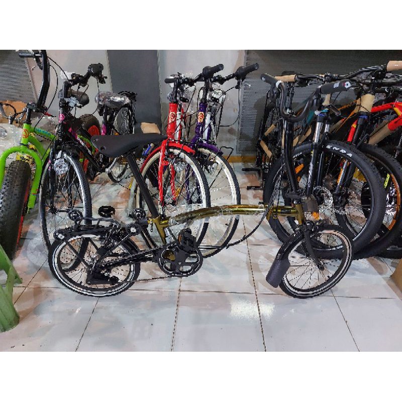 sepeda lipat 16 inch element pikes gen 2 'GOLDIE'