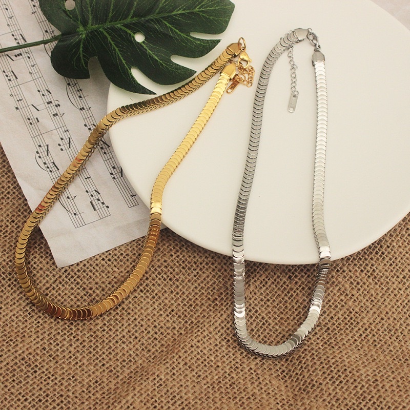 Kalung sisik ular tebal premium titanium korea style anti karat