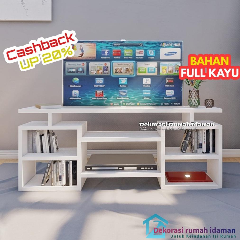 MEJA TV MINIMALIS MURAH MODERN BAHAN KAYU RAK KONSOL COCOK BUAT TV 34 INCH - 43 INCH TERLARISS...,,,