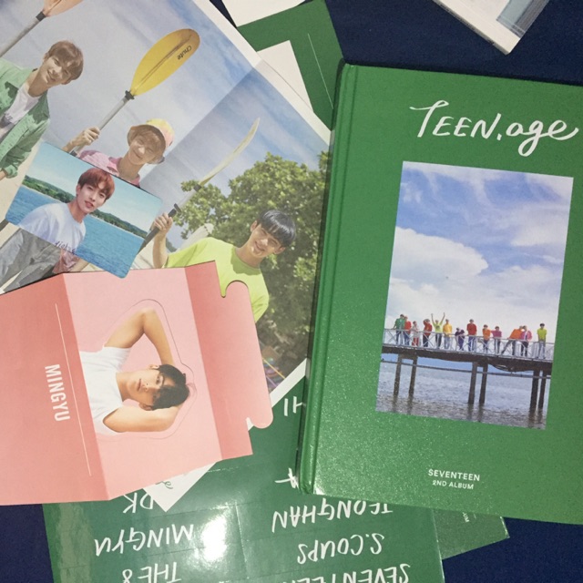 SEVENTEEN SVT TEENAGE TEEN, AGE ALBUM GREEN VER. DOKYEOM MINGYU PC PHOTOCARD STANDEE POSTER