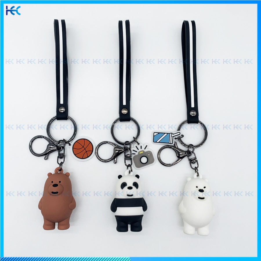 2022Creativity Anime Three little bears keychain three-dimensional cartoon key chain