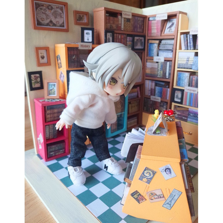 Obitsu11 OB11 doll clothes hoodie with big cap available for cu-poche OB11 doll accessories doll