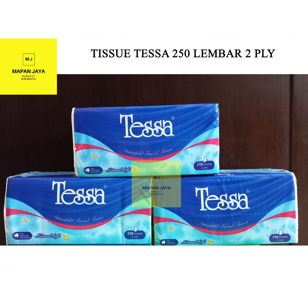 Tisu Tessa 250 Sheets Tissue Wajah Tessa 250 Sheet 2 ply