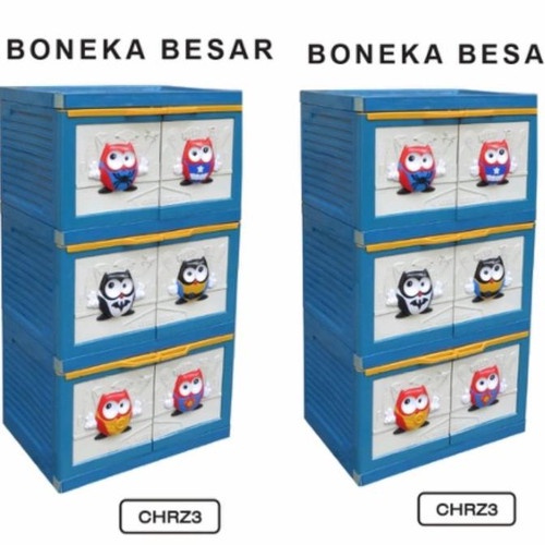 LEMARI PAKAIAN MINIMALIS CLUB BONEKA 3 SUSUN