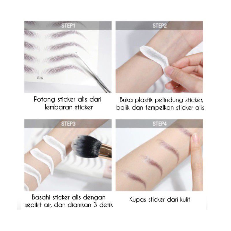 Tato Alis sticker 4D Eyebrow waterproof/Tato sulam alis semi permanen tahan air