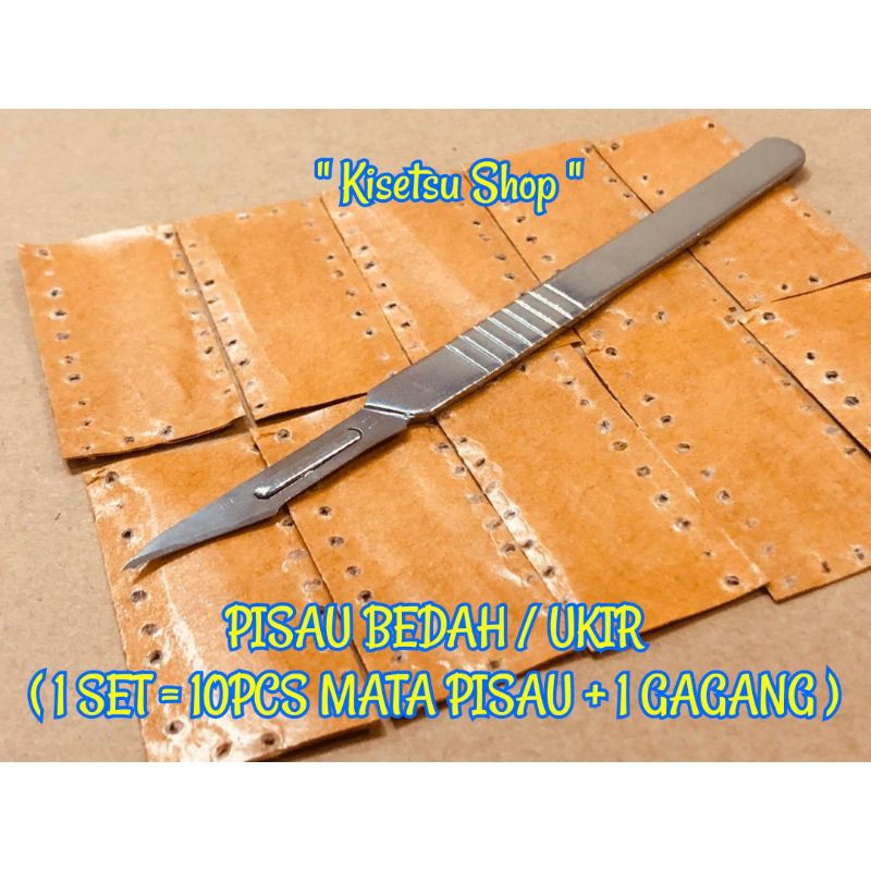PISAU BEDAH - PISAU IC BGA NO. 11 GAGANG PLUS 10PCS MATA PISAU / PISAU UKIR