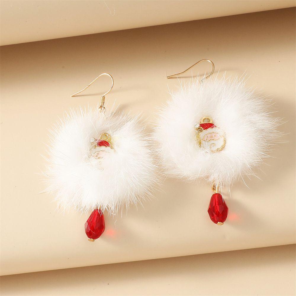 Anting Kait Nanas Snowflake Fashion Tema Natal Santa Claus Perhiasan Anting Natal