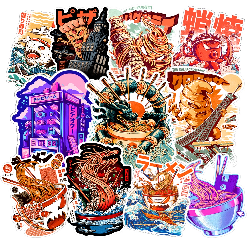 

20 PCS STICKER MONSTER Food / Sticker Murah / Sticker Tumblr / Sticker HP / Sticker Aesthetic