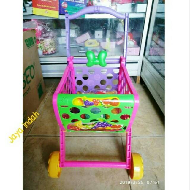 Shopping Trolley jumbo Mainan anak Trolley supermarket hypermarket mainan edukasi
