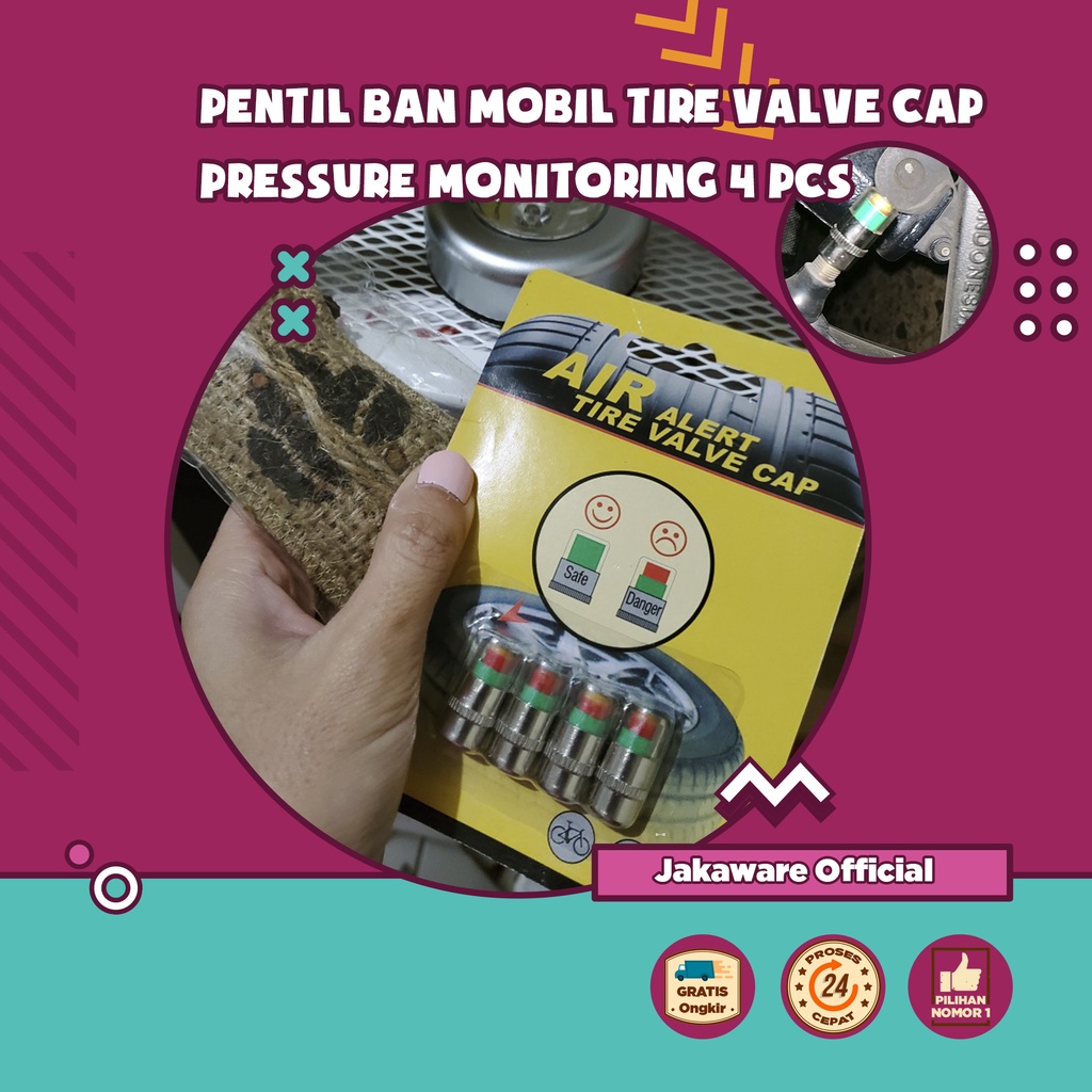 PENTIL BAN MOBIL TIRE VALVE CAP PRESSURE MONITORING 4 PCS VELG RODA TUTUP TRUCK TRUK SEPEDAH MOTOR S