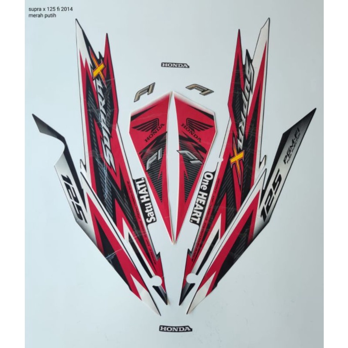STRIPING SUPRA X125 FI 2014 MERAH PUTIH