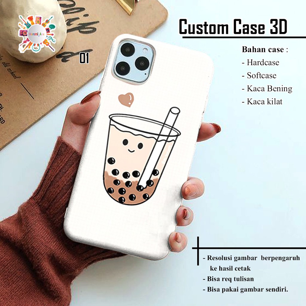 CASE CASING HARDCASE SILIKON GAMBAR BUBBLE BOBA SAMSUNG OPPO VIVO