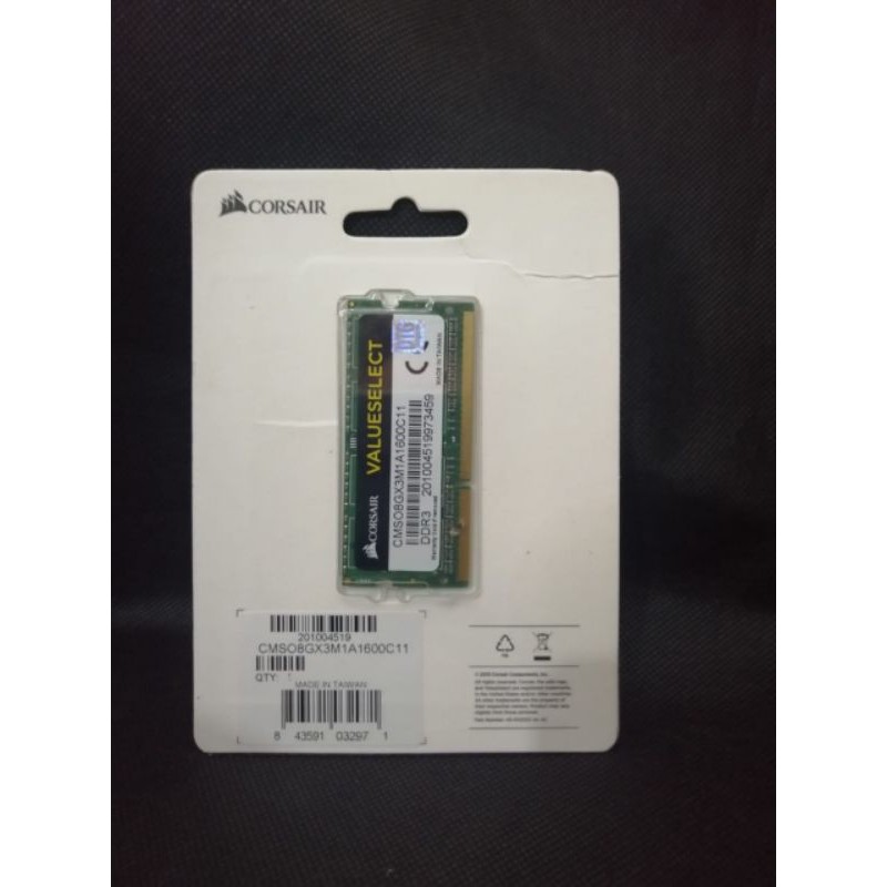 CORSAIR Valueselect DDR3 NEW 8gb Ram Laptop