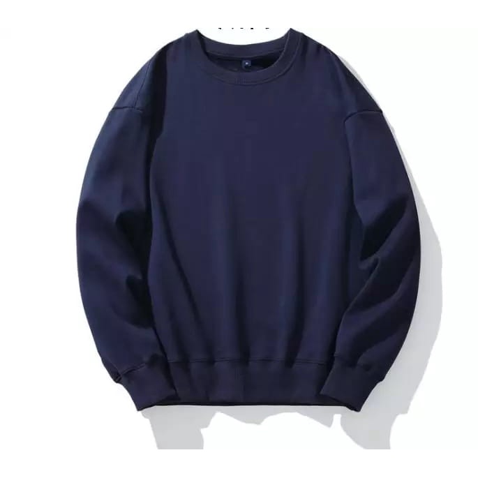 KIYOWO-Baju Sweater Rajut Pria Polos Lengan Panjang