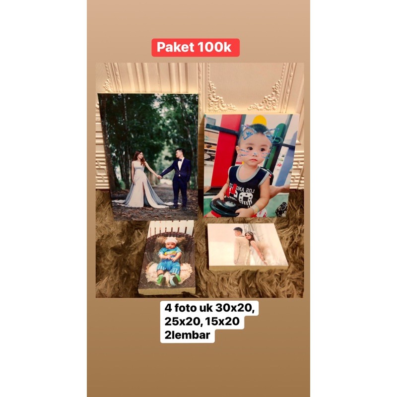 cetak foto frameless 4 foto