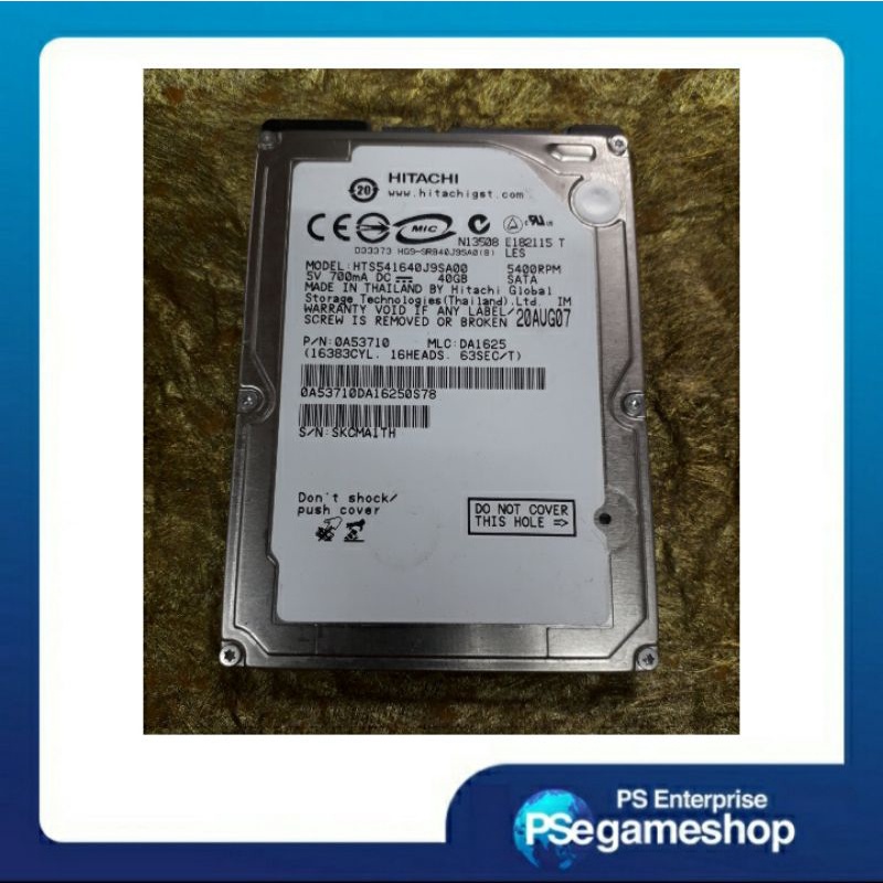 SATA 40GB HITACHI ( Preloved )