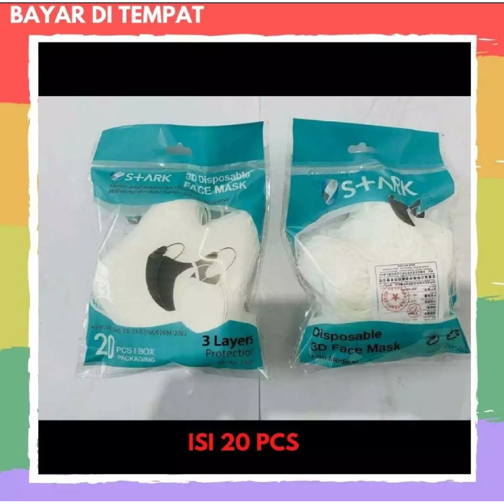 Masker Duckbill 3ply Dewasa Hitam Dan Putih Face Mask Earloop-Masker Terbaru