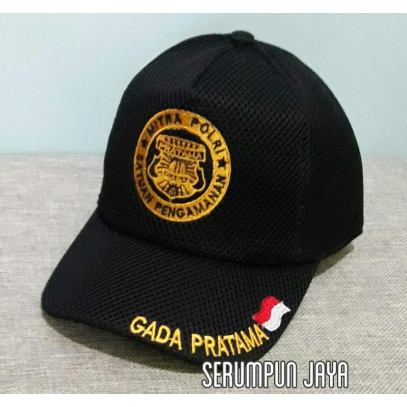 TOPI GADA PRATAMA - TG MP - TOPI GADA PRATAMA MITRA POLRI - TOPI GADA PRATAMA MITRA POLRI BORDIR