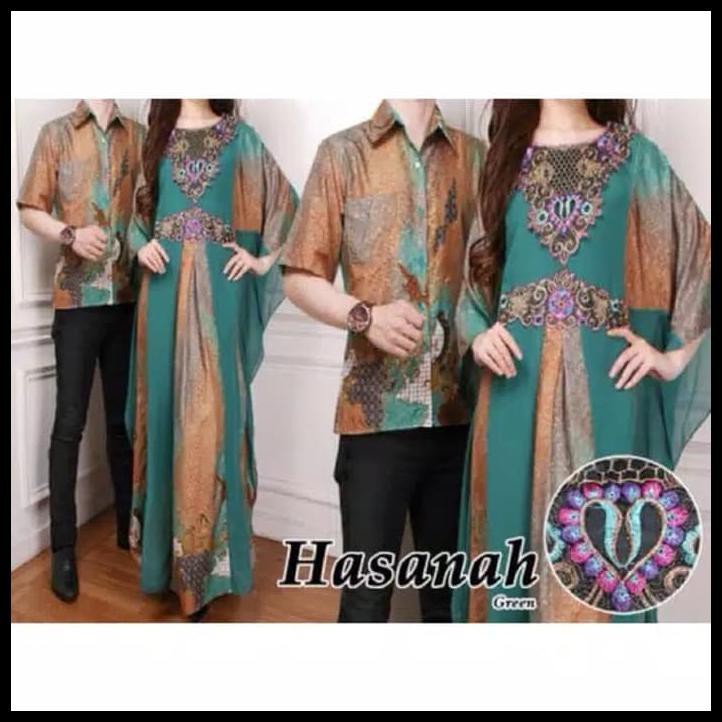 BAJU GAMIS COUPLE PRIA MUSLIM BAJU PESTA WANITA MUSLIMAH TERBARU MURAH - MERAH