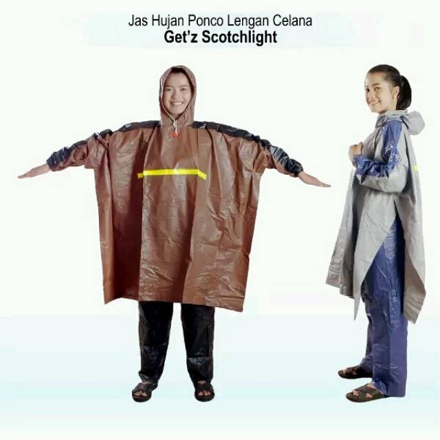 Jas Hujan setelan Poncho Lengan Celana Getz  stelan